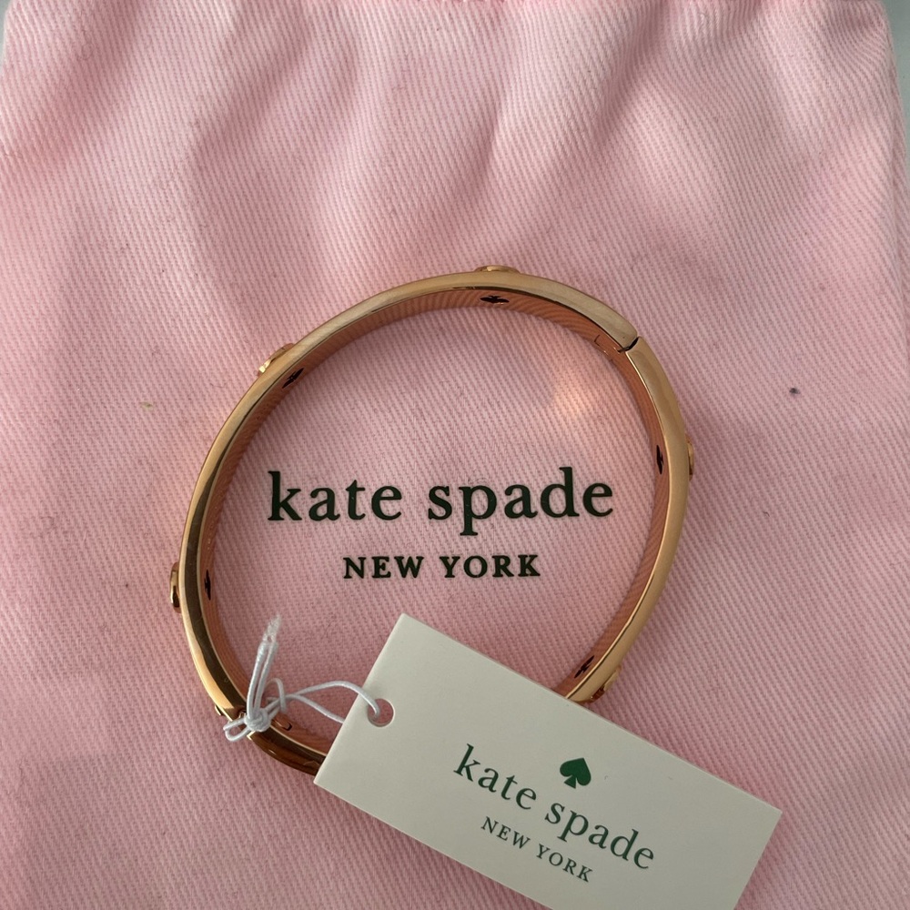Kate Spade Rose Gold Heart Bangle NWT
